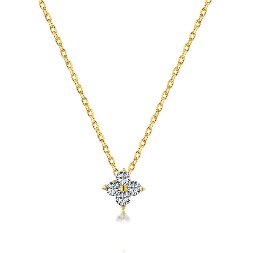 Dainty Clover Pendant Necklace — Stainless Steel