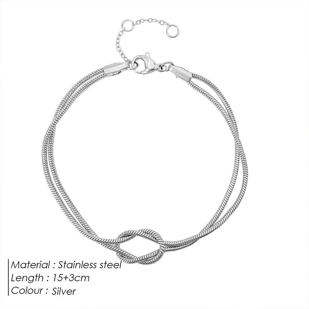 Minimalist Snake Chain Bracelet — Stainless Steel