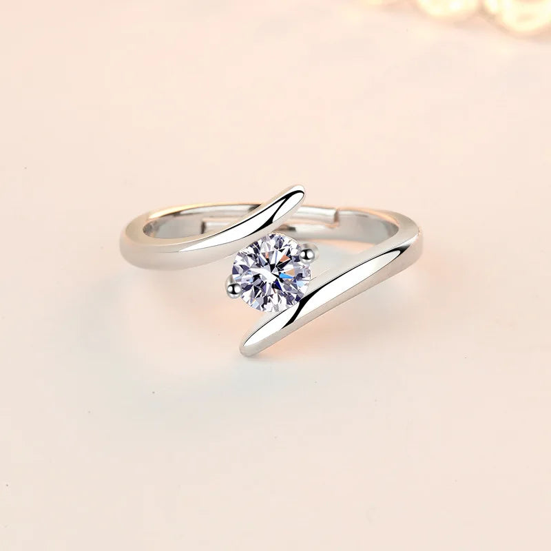 Minimalist Silver Zirconia Ring — 925 Sterling Silver