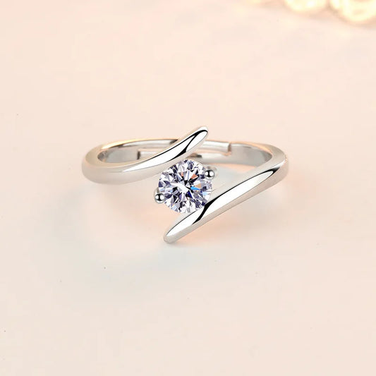 Minimalist Silver Zirconia Ring — 925 Sterling Silver