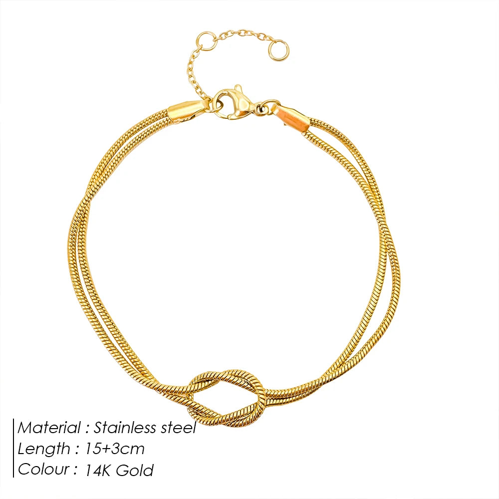 Minimalist Snake Chain Bracelet — Stainless Steel