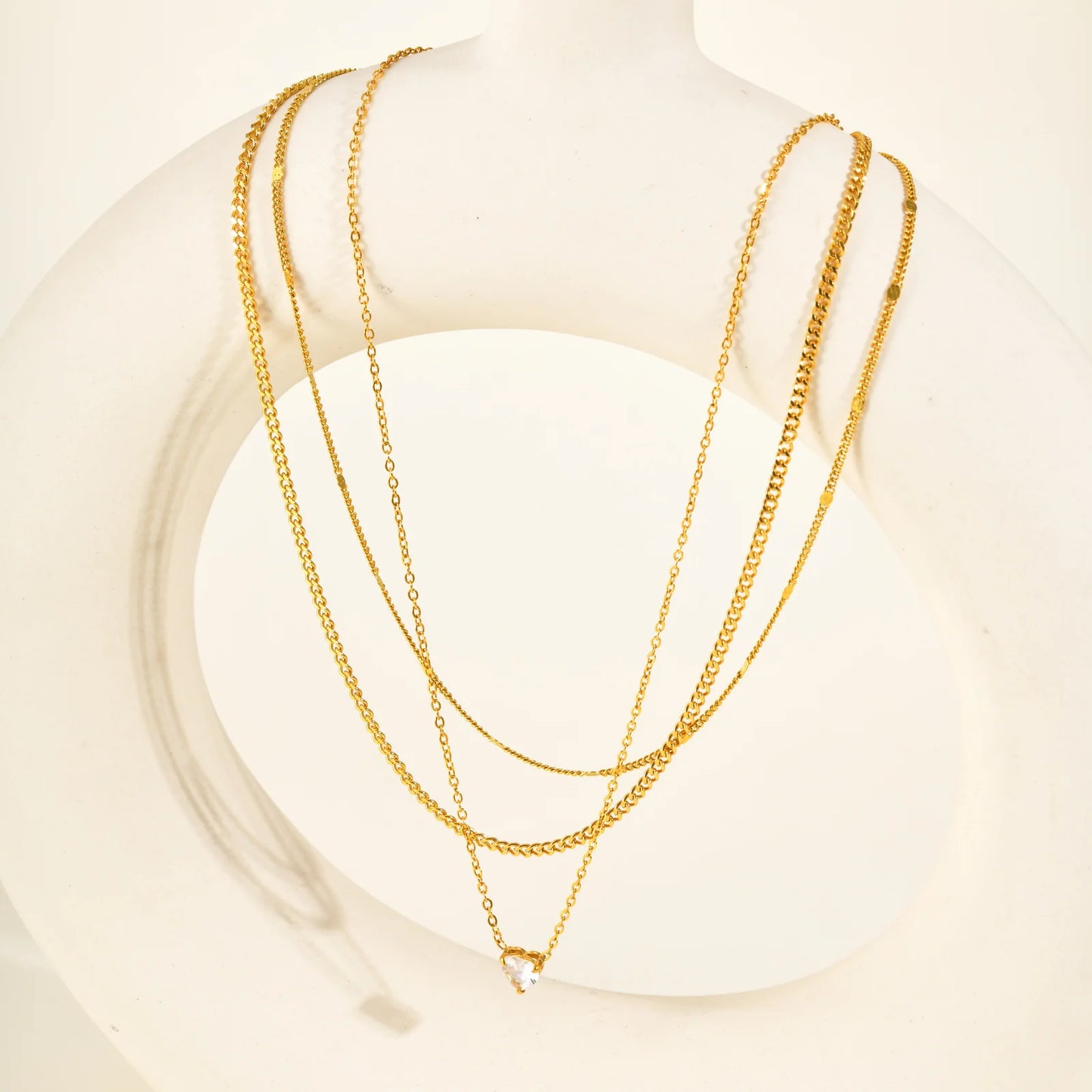 Minimalist Layering Necklace Set — Stainless Steel