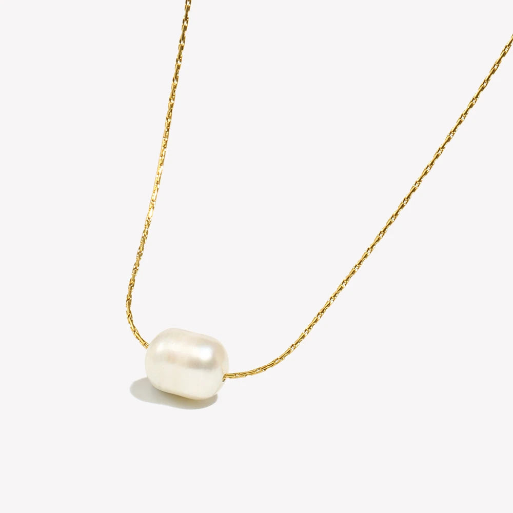 Pearl Dainty Necklace — Stainless Steel