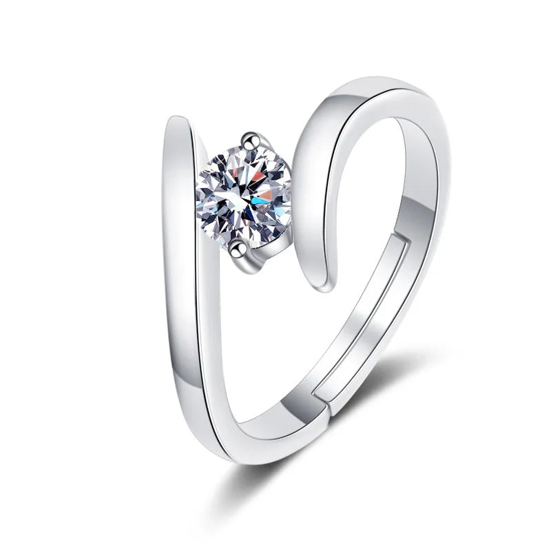 Minimalist Silver Zirconia Ring — 925 Sterling Silver