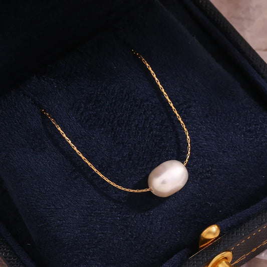 Pearl Dainty Necklace — Stainless Steel