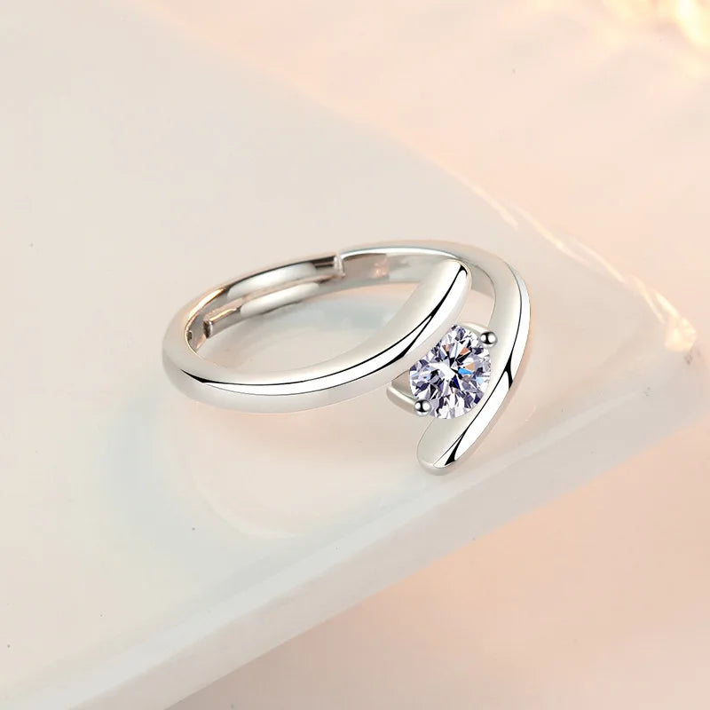 Minimalist Silver Zirconia Ring — 925 Sterling Silver