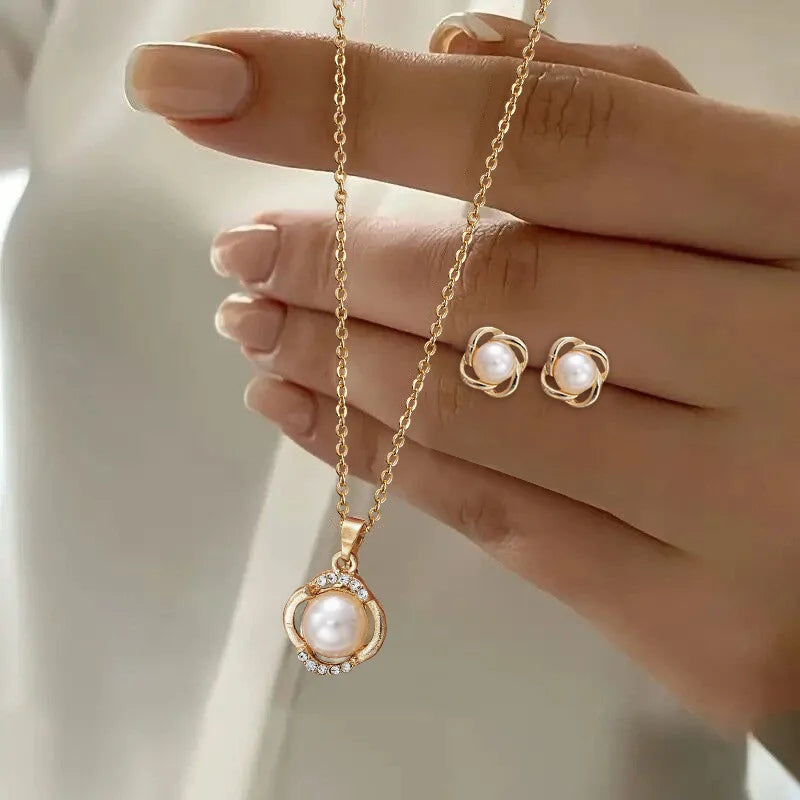 Dainty Jewellery Set — Necklace & Earrings