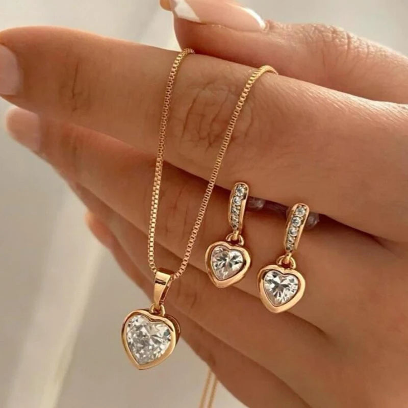 Dainty Jewellery Set — Necklace & Earrings