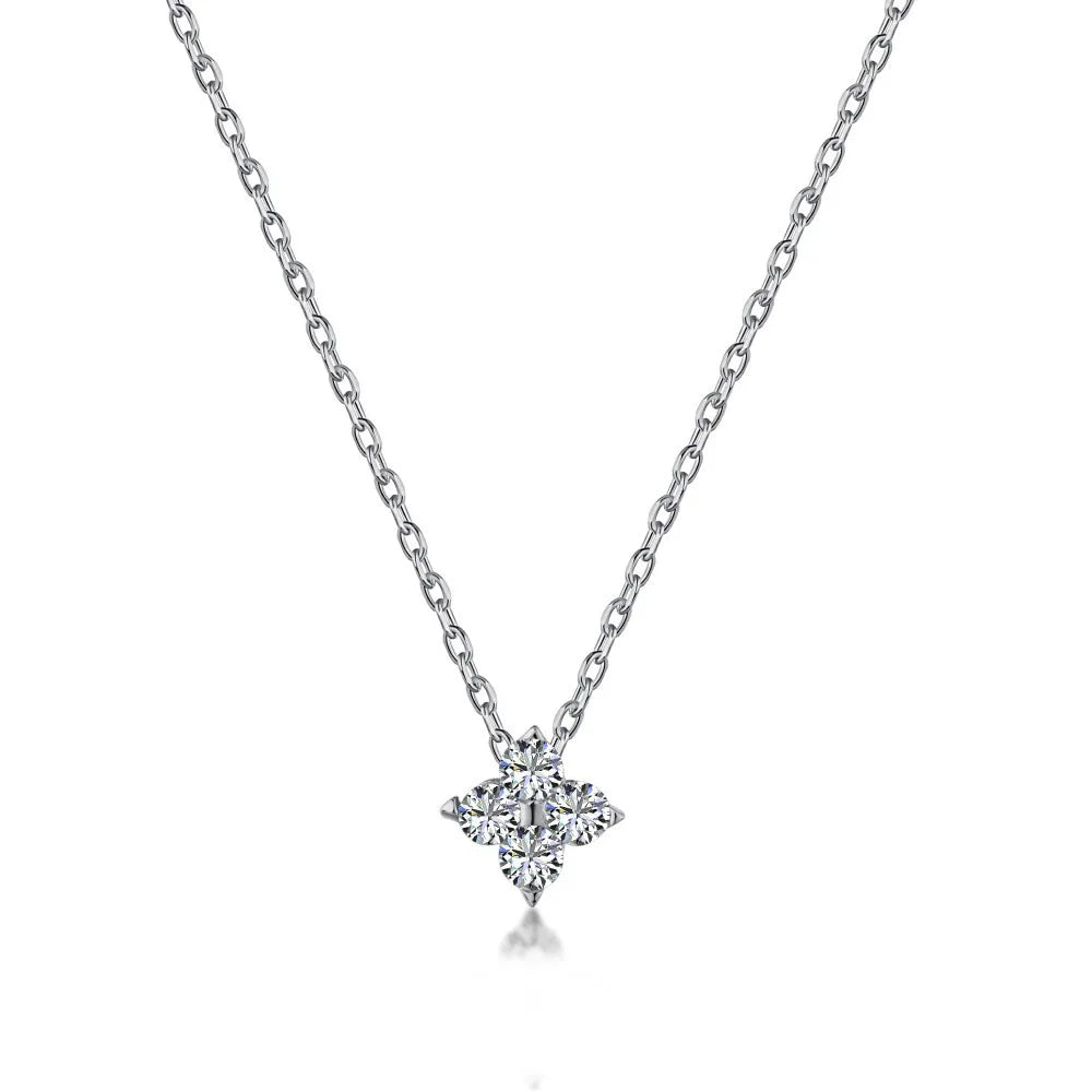 Dainty Clover Pendant Necklace — Stainless Steel