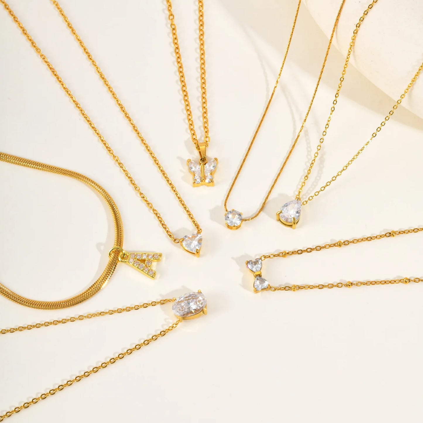 Minimalist Layering Necklace Set — Stainless Steel