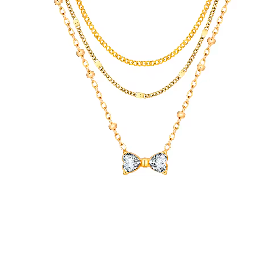 Minimalist Layering Necklace Set — Stainless Steel