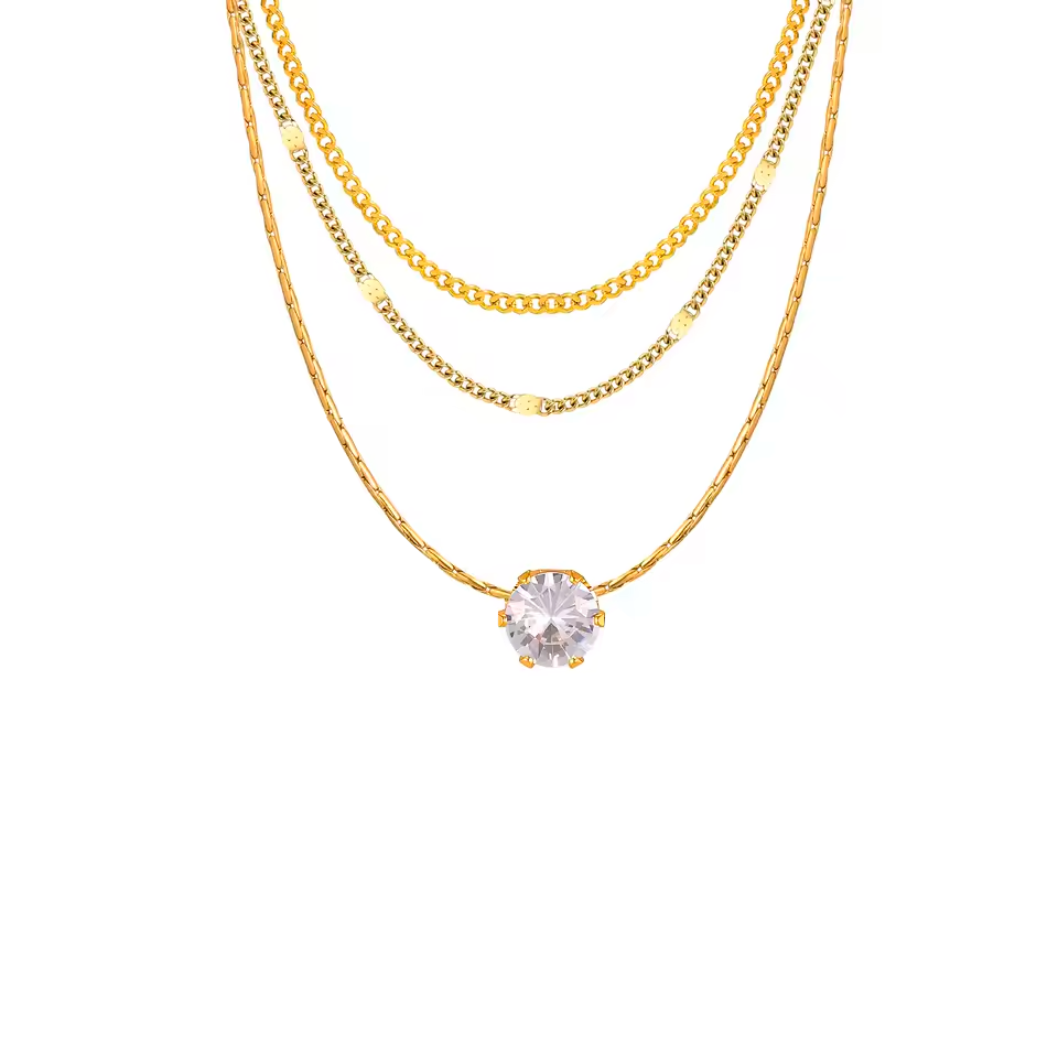 Minimalist Layering Necklace Set — Stainless Steel