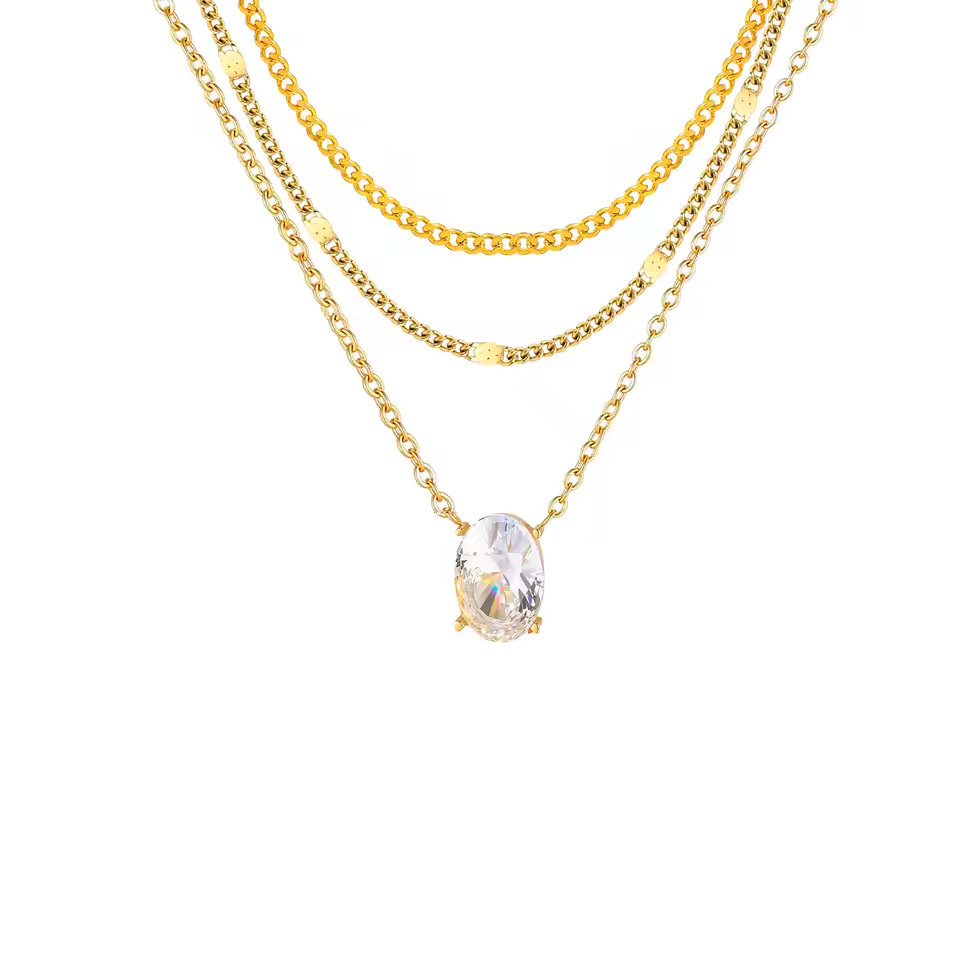Minimalist Layering Necklace Set — Stainless Steel